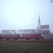 Schienenbus vor Maiselsberg 1989
