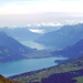 Blick über Thunersee und Brienzersee in Zentralschweiz