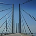Die Öresundbrücke ist die weltweit längste Schrägseilbrücke für kombinierten Straßen- und Eisenbahnverkehr. <br />Gesamtlänge: 7'845 m<br />Längste Spannweite: 490 m<br />Baubeginn: 1995<br />Eröffnung: 2000<br />Architektonische Höhe: 204 m<br />