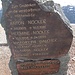 Gedenktafel am Gipfel