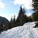 <b>Dopo il Ponte sul Ri di Lareccio (1689 m), a 1,5 km dalla partenza, posso calzare gli sci. <br />Mi raggiungono due escursionisti di Tubinga, con i quali condivido la salita e parte della discesa. </b>