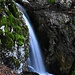 Wasserfall im Frühlingswald.