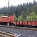 Schmalzgrube, Güterzug mit mit aufgeschemeltem Normalspurwagen