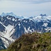 Les Dents du Midi und die Gipfel über Leysin vom Gipfel der Merlas