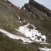 Fiderschenboden – Aufstieg in den Pass und nach links auf den „Chrüzchopf“, rechts P.1819