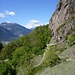 Schutzhütte an Klettergarten. 