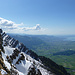 Auf dem Grat zum Gipfel des Chilchli - den Zürichsee zu Füssen