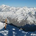 Aussicht vom Combin de Valsorey u.a. Mont Blanc