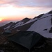 Sunrise at our camp. Temperatures fell to below zero.
