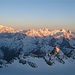 Mont Blanc mit ersten Sonnenstrahlen