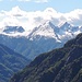 Cortone 1220 m. Aussicht auf die Berge, die das Onsernonetal abschliessen. Scheggie di Muino, Pizzo Ruggia, Pizzo di Fontanalba