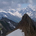 Ausblick vom Torrenthorn 2998 m auf den Ostgipfel (2996 m) sowie in Richtung Lötschenlücke