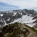 Blick auf den Hindelanger Klettersteig und Nebelhorn