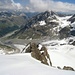 Tiefblick zum Tschierva-Gletscher sowie ins Rosegtal