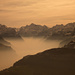 Wieder mal: Des Deltas Sonnenbrille verhilft zu stilvoller Bebilderung – Blick in die Alpen