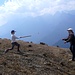 Base-ball à 3500m entre Moritz et Arnaud (view point de Mangen Goth)