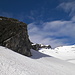 La rocce a Nord del Pizzo di Sceru ed il primo avvistamento della cima odierna