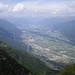 The view from the summit, with Locarno and Lake Maggiore.