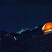 Shira Camp bei Nacht.