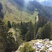 Blick hinab zur Alp Bärsili