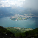 tiefer Blick von der Alpe di Lierna auf den Lago Maggiore