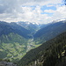 Blick ins Klostertal Richtung Arlberg und Flexenpass