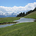 kleiner See am Grat zwischen Schwarzhorn und Alpilakopf