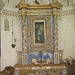L'interno della cappella della Madonna del Carmine a Selvagno risalente alla fine del '700..