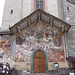 Il grande "Giudizio Universale" e il San Cristoforo sulla facciata della Parrocchiale  di Riva Valdobbia.