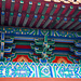 Gebälk an einem Haus in Mingxiaoling.