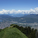 Blick nach Westen - in den Quellwolken sollen in der Ferne die Walliser Alpen versteckt sein