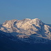 im Süden die Berge  von Zermatt: Castor, Pollux, Breithorn, davor  Gornergrat