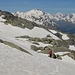 …und hatten noch einige Schneefelder zu überqueren bis zum Gipfel