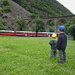 Im Kreisviadukt: Zug Nr. 4 von 6 (Bernina Express Chur - Tirano)