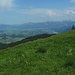 Vom Sattel zwischen Alpspitz und Edelsberg schweift der Blick zu den Ammergauer Alpen