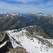 Blick nach Westen zum Hochtannbergpaß zwischen Lechquellengebirge und Allgäuer Alpen