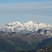 Gipfelblick in die Hohen Tauern, davor der Höhenzug des Pinzgauer Spaziergang