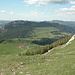 Aussicht vom Gipfel zum Ausgangspunkt "Grange Neuve".