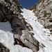 heikles Schneefeld ca. 50HM unter dem Gipfel