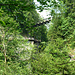 Auf dem Rückweg: neuer Wegverlauf oberhalb der Rappenlochschlucht, samt Stahlbrücke.