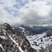 Blick nach Osten zur Breiten Krone (3079 m). Im Hintergrund Piz Tschütta/Stammerspitz (3254 m) und Muttler (3293 m)