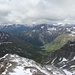 Blick nach Süden ins Val Urschai mit dem Piz Cotschen (3030 m) im Talschluss
