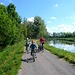 Le bonheur du vélo familial : Canal de Bourgogne avant Pouilly