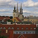 Zagreb: Aussicht von der Oberstadt auf die Zagrebačka katedrala.
