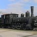Alte Dampflokomotive beim Bahnhof von Zagreb.