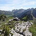 Blick vom Gipfel auf Alp Sigel