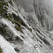 Luftige Überquerung beim Abstieg zur Lamsenjochhütte (Normalweg)