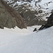Eine der Rinnen im unteren Teil der Abfahrt - fast wie beim Skicross