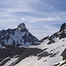 Traumpaar: Fluchthorn und Krone, dahinter die Schnapfenspitze mit ihrer Südostflanke, über die ich am nächsten Tag zum Gipfel aufgestiegen bin