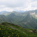 Rückblick vom Grünhorn auf die ersten drei Gipfel